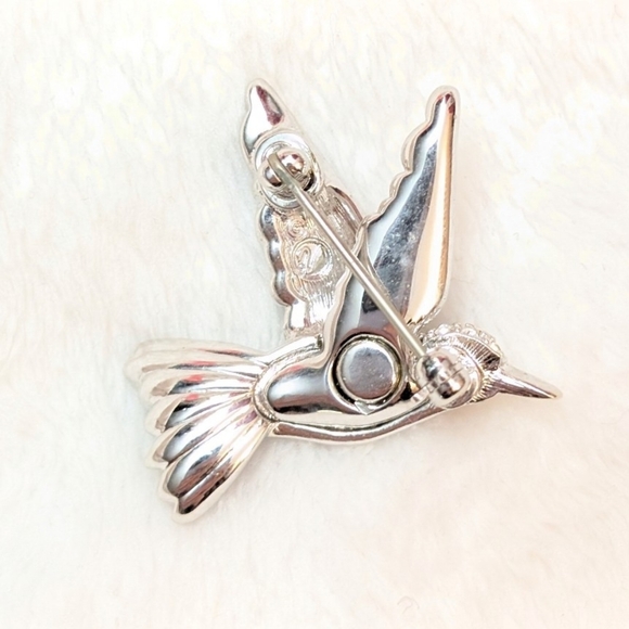 Swarovski Vintage Silver and Crystal Hummingbird Brooch - Picture 3 of 3